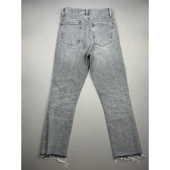 Agolde Juniors 24 Distressed Grey Button Fly Denim Jeans - Picture 11 of 12
